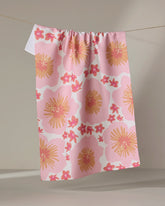 Geometry - Tea Towel Hibiscus Sunset