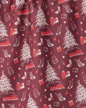 Geometry - Tea Towel Holiday Jubilee Garnet