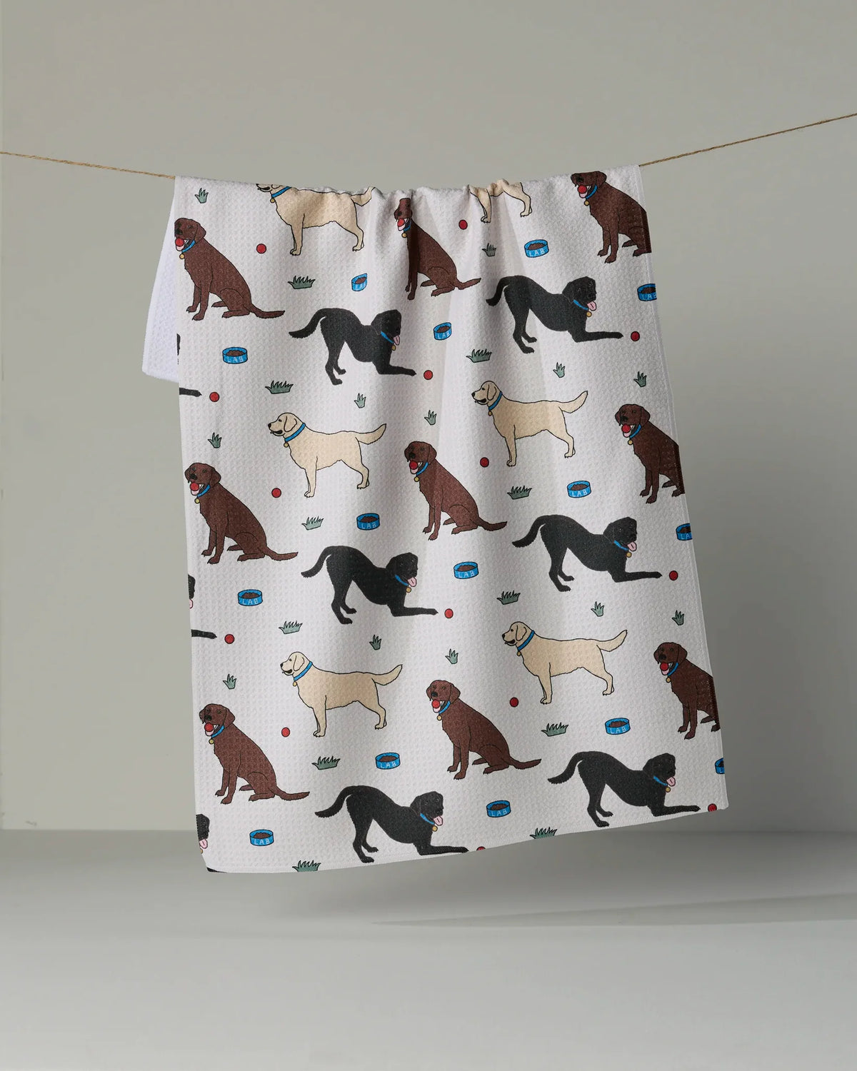 Geometry - Tea Towel Lab Pals Multi
