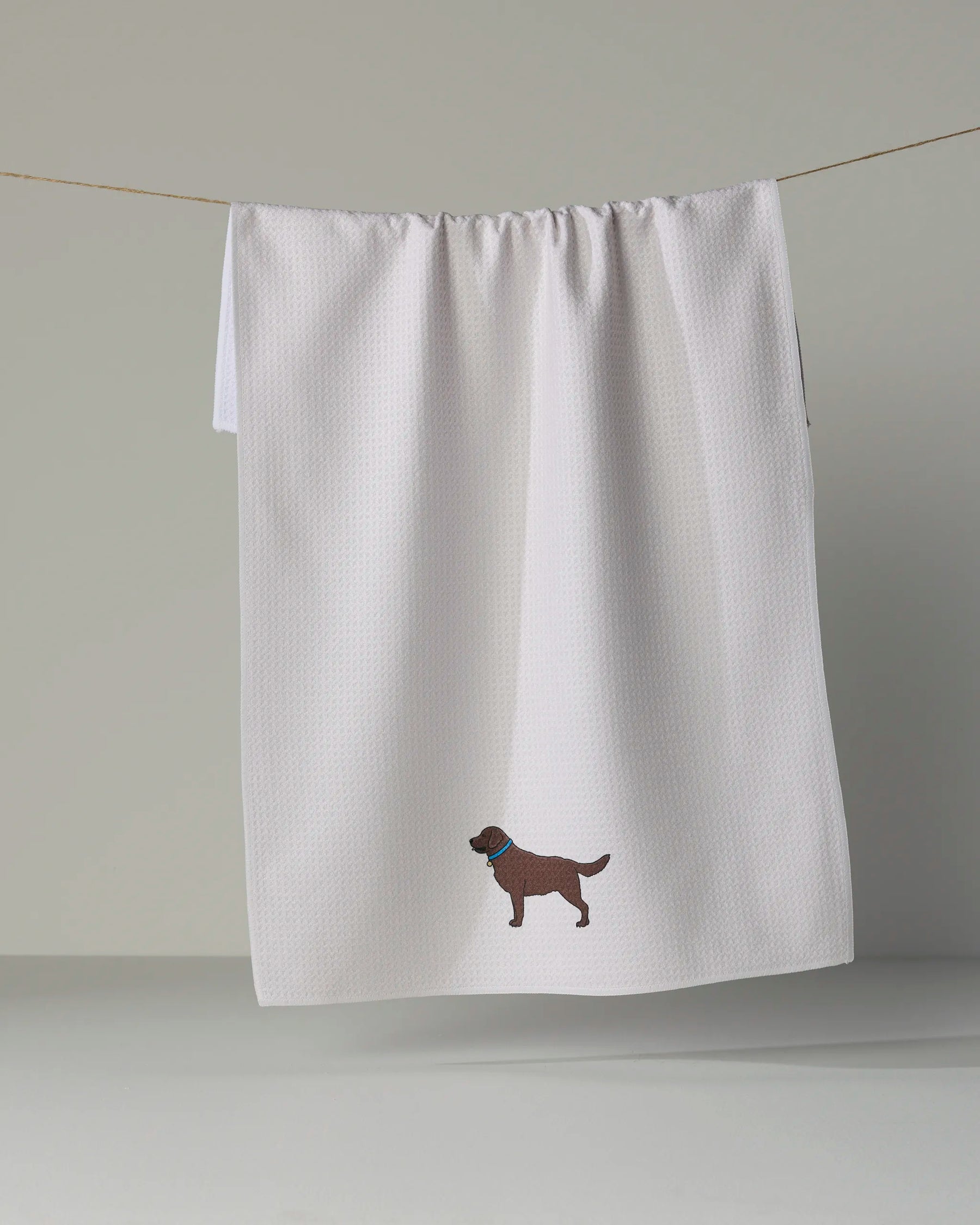 Geometry - Tea Towel Loyal Lab Chocolate