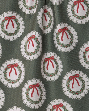 Geometry - Tea Towel Merry Wreaths