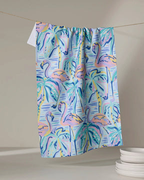 Geometry - Tea Towel Pink Flamingo
