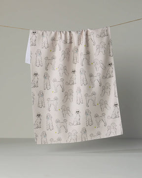 Geometry - Tea Towel Poodle Party Storm