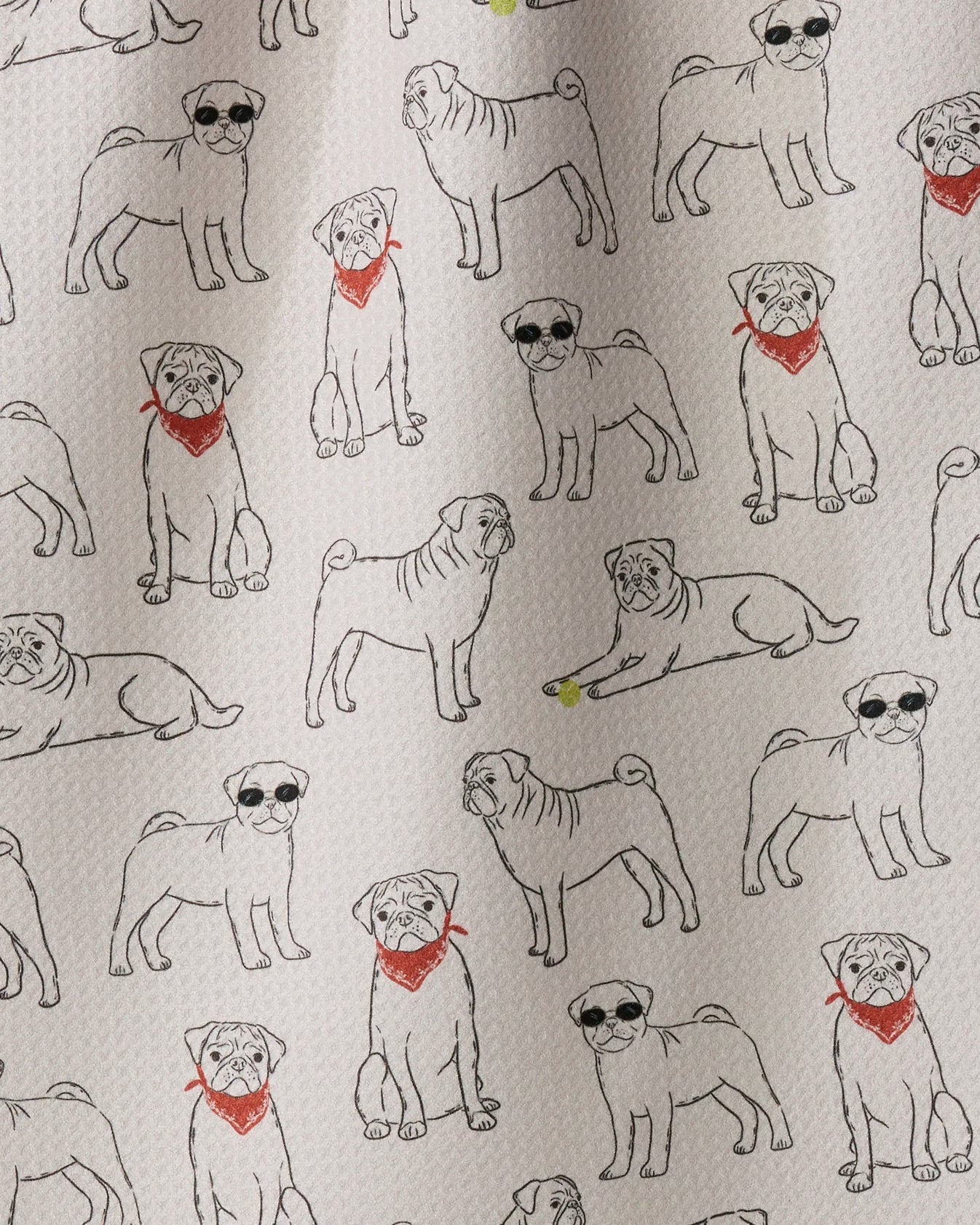 Geometry - Tea Towel Pug Pals Poppy