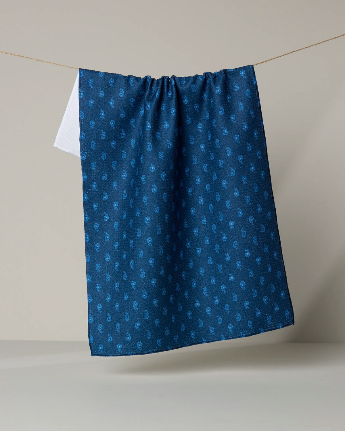 Geometry - Tea Towel Stirrup Indigo