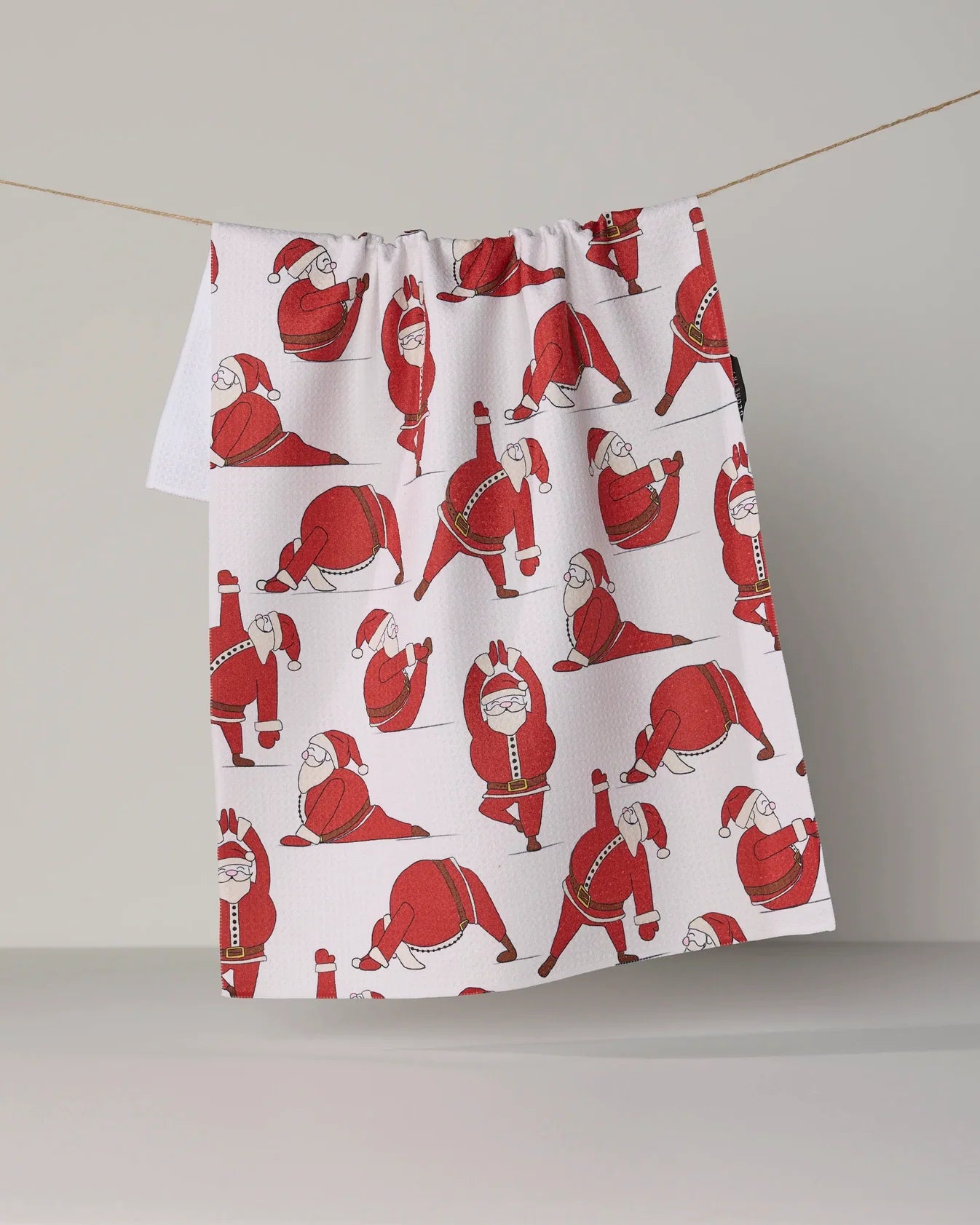 Geometry - Tea Towel Stretchy Santa