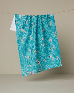 Geometry - Tea Towel Swimming Crowd