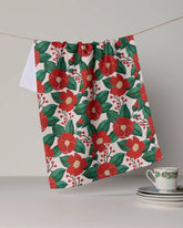 Geometry - Tea Towel Winter Camellia