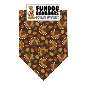FunDog Bandanas - Dog Bandana Tossed Turkey