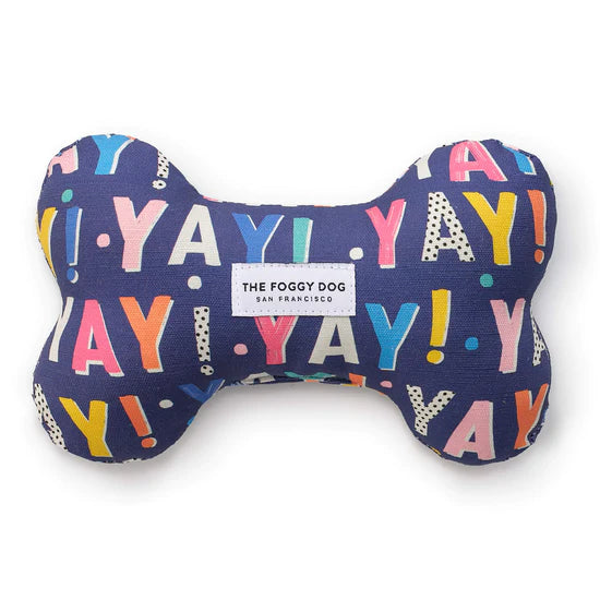 The Foggy Dog - Dog Toy Dog Bone Squeaky Birthday YAY!
