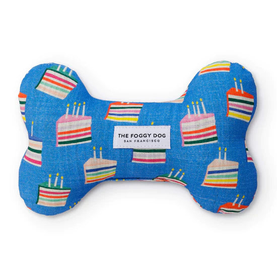 The Foggy Dog - Dog Toy Dog Bone Squeaky Birthday Make A Wish