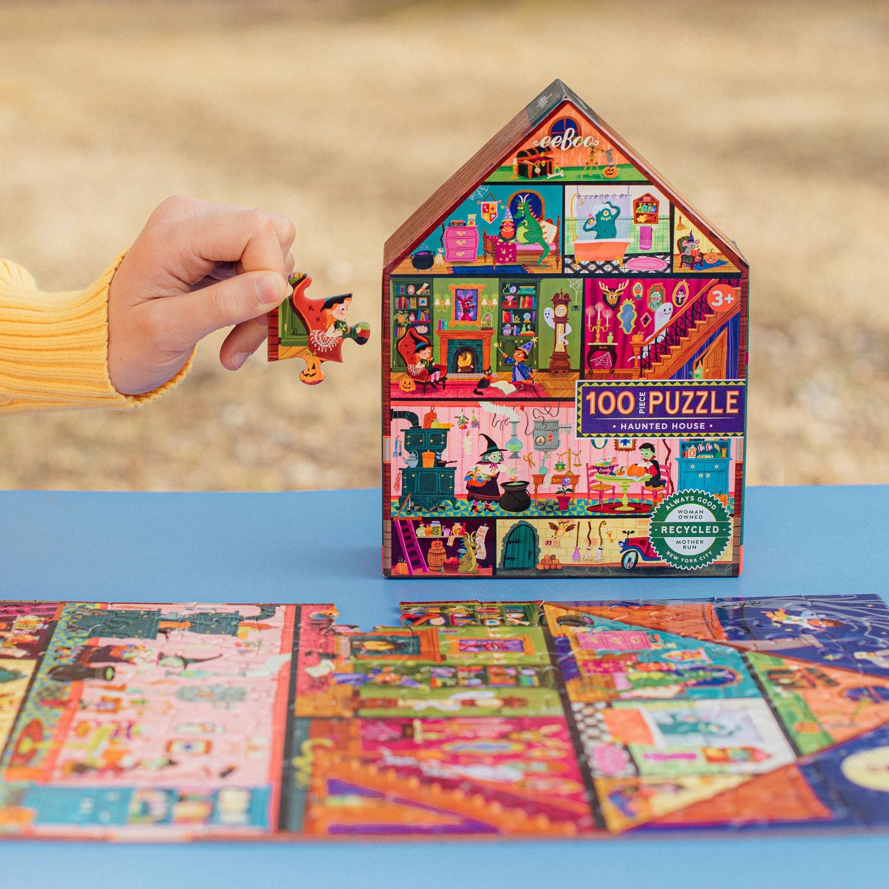 eeBoo - Haunted House Puzzle 100 Piece Puzzle