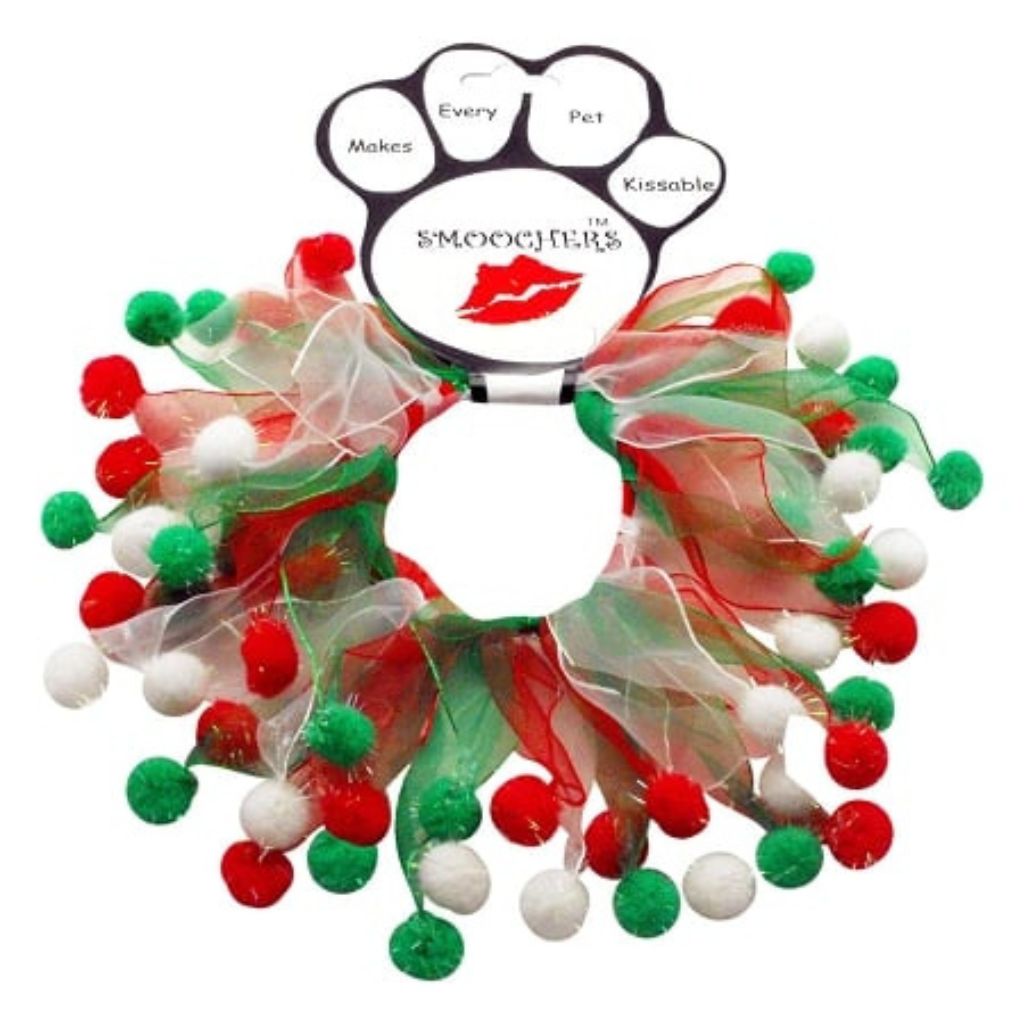 Mirage Pet Product - Smoochers Fuzzy Wuzzy Christmas Wreath Collar