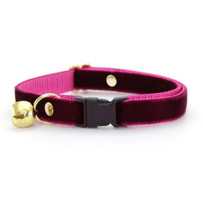 Made by Cleo - Cat Collar "Velvet-Merlot" Breakaway