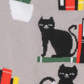 Sock It To Me - Women's Crew Sock: Booked For Meow