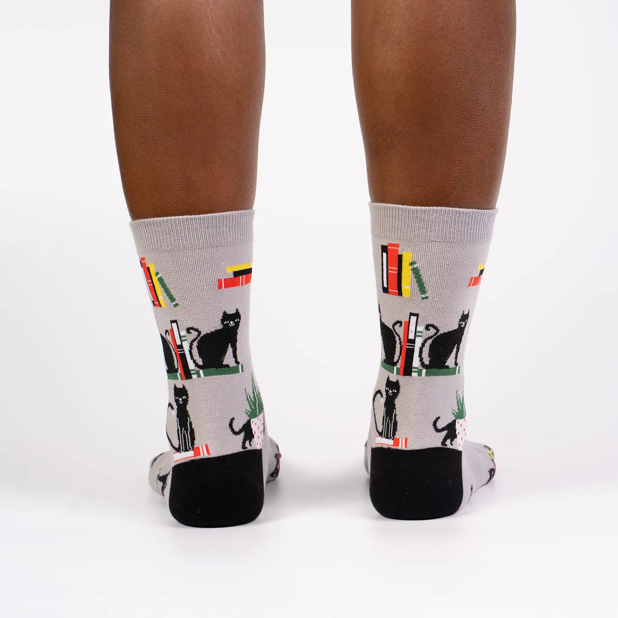 Sock It To Me - Women's Crew Sock: Booked For Meow