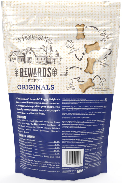 Sportmix - Wholesomes Puppy Originals Rewards Golden Biscuit Dog Treats - Southern Agriculture 