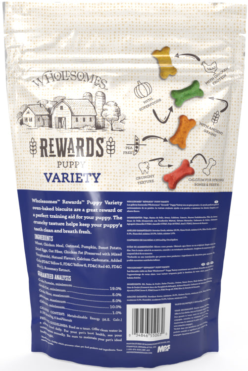 Sportmix - Wholesomes Puppy Variety Biscuit Dog Treats - Southern Agriculture 