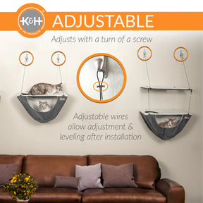 K & H Pet Products - Wall Mount Cat Shelf & Cat Hammock