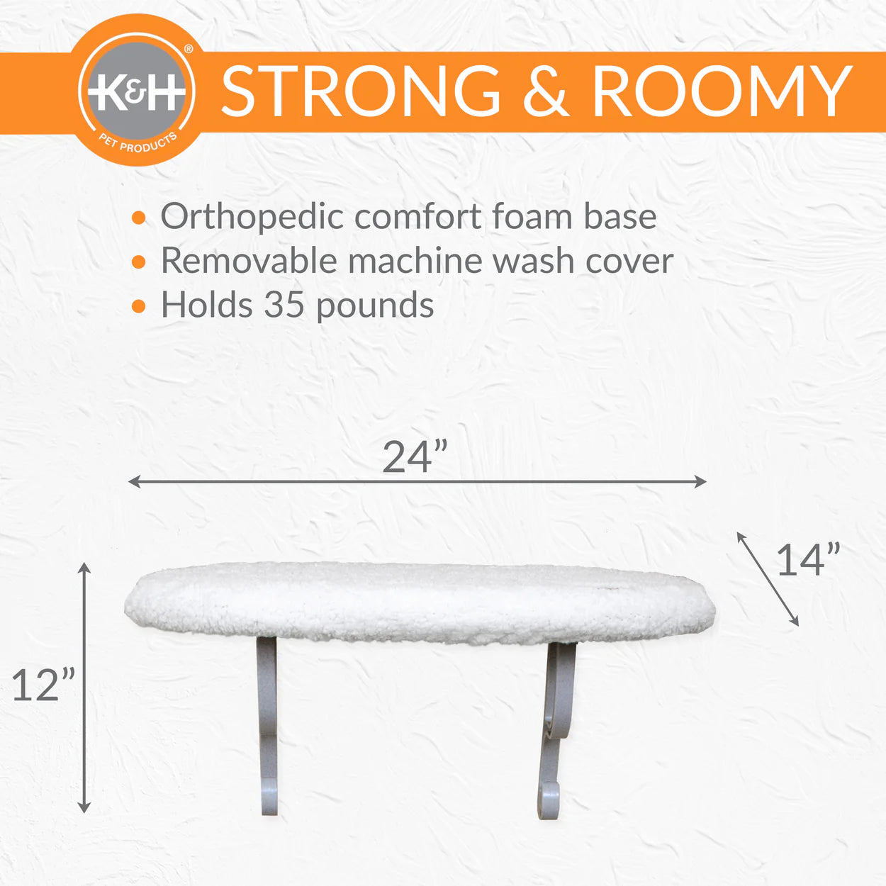 K & H Pet Products - Universal Wall Mount Cat Shelf