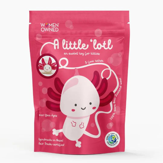 Cat in the Box - Wool Axolotl Cat Toy 5-Foot Long Tether