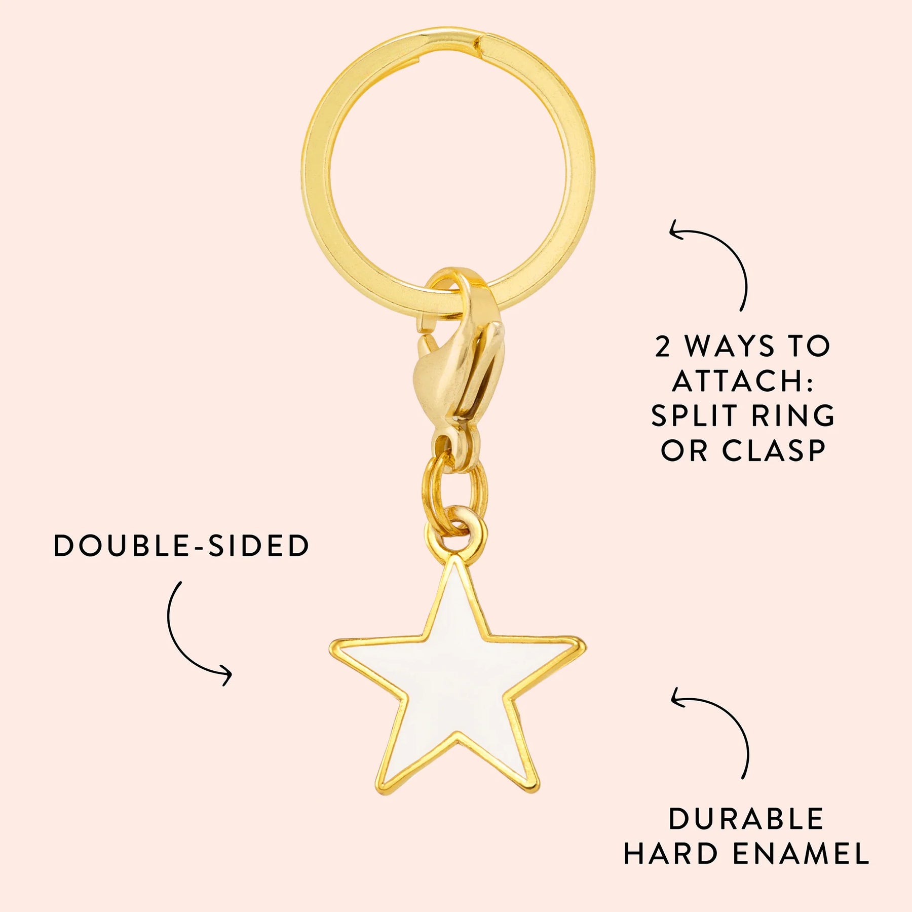 The Foggy Dog - Collar Charm White Star