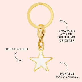 The Foggy Dog - Collar Charm White Star