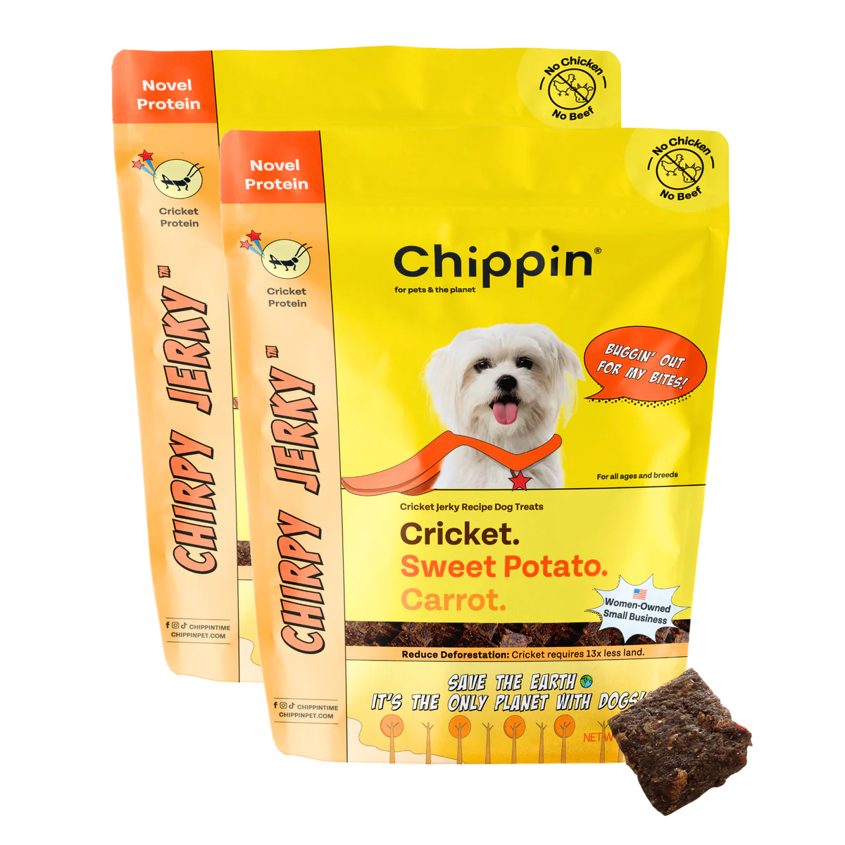 Chippin - Chirpy Jerky	Cricket Sweet Potato Carrot