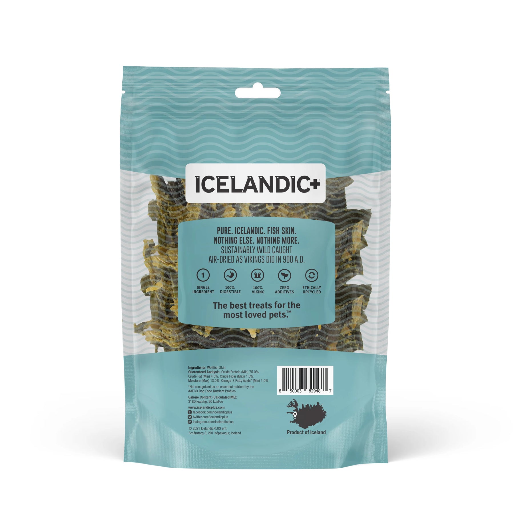 Icelandic+ Wolffish Sticks & Pieces Pure Fish Skin Treats For Dogs