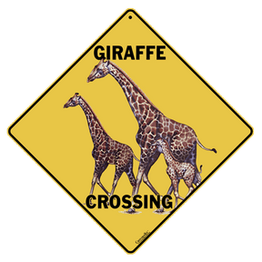 Atlas Screen Printing - Giraffe Crossing Sign by Crosswalks