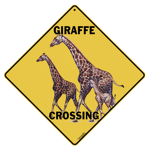Atlas Screen Printing - Giraffe Crossing Sign by Crosswalks