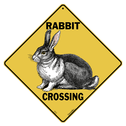 Atlas Screen Printing - Rabbit Crossing Sign by Crosswalks