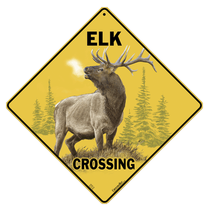Atlas Screen Printing - Elk Crossing Sign by Crosswalks