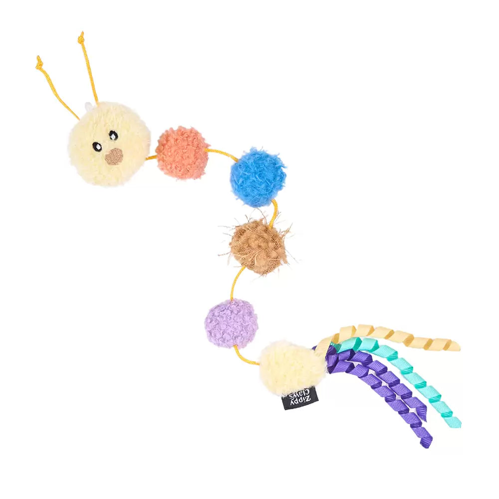 ZippyPaws - Zippyclaws Pompom Caterpillar Cat Toy