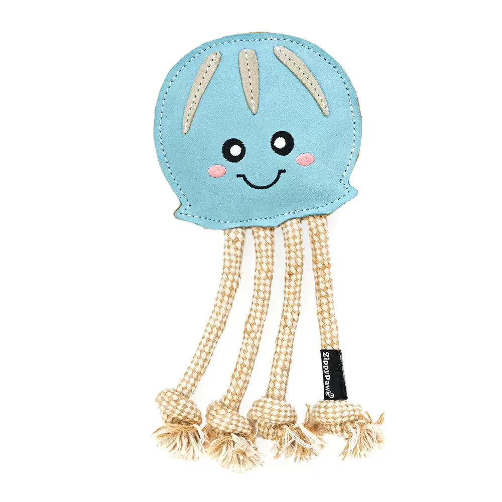 ZippyPaws - Ecozippy Suede & Rope Buddies Ocean Creatures