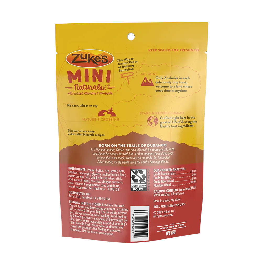 Zuke's - Mini Naturals Peanut Butter - Southern Agriculture 