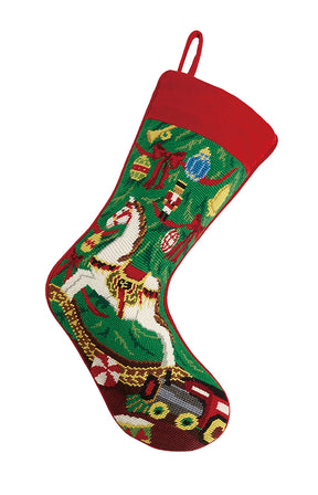 Peking Handicraft - Stocking Christmas Rocking Horse Needlepoint