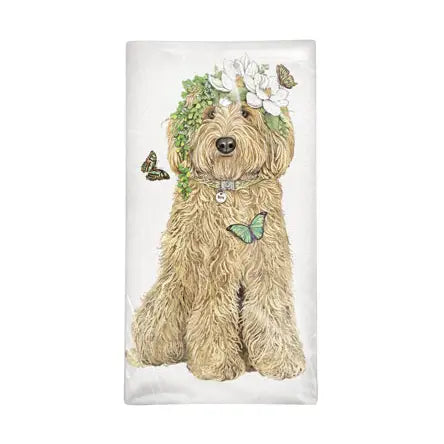 Mary Lake Thompson - Towel Spring Doodle Flour Sack Towel
