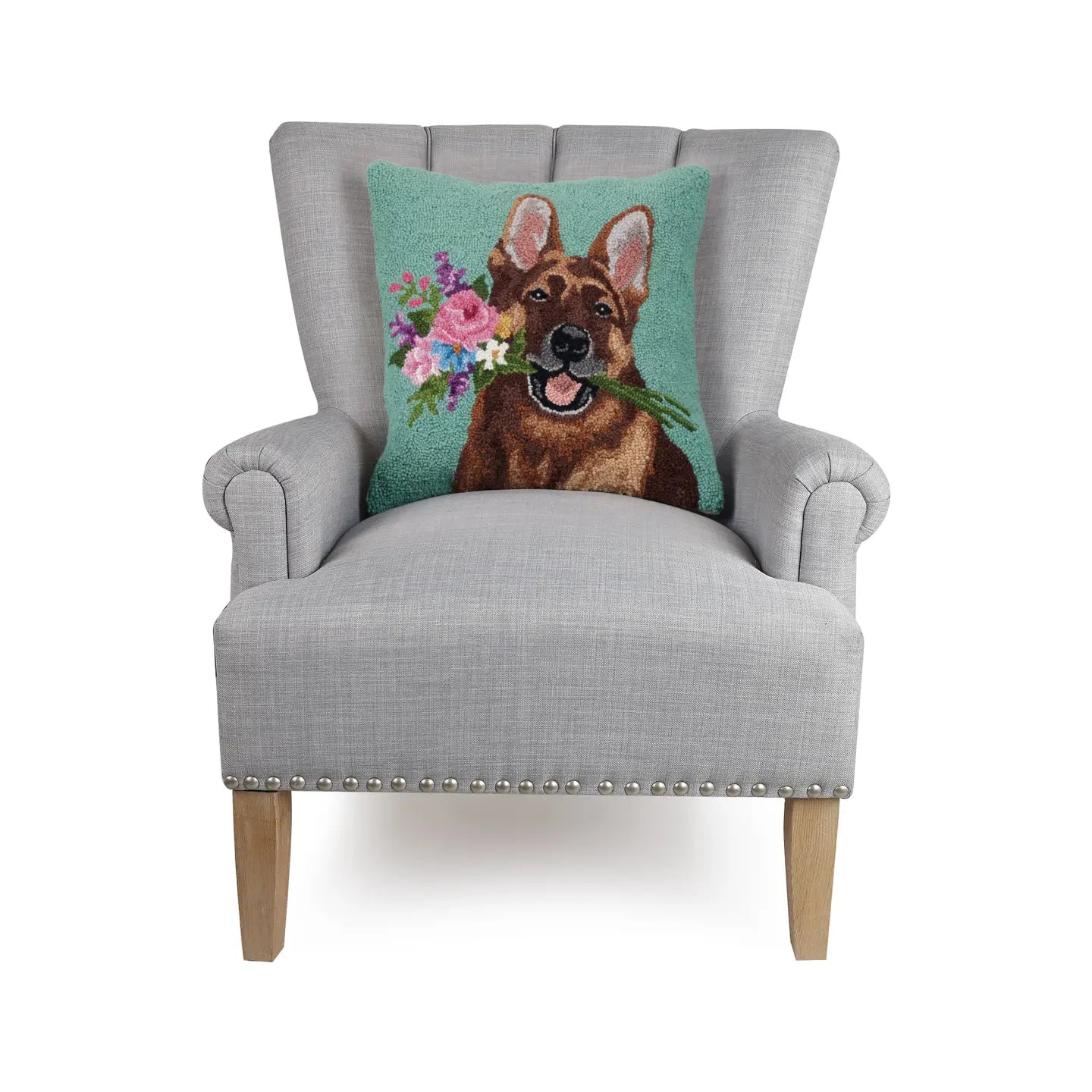 Peking HandiCraft - Pillow Floral German Shepherd