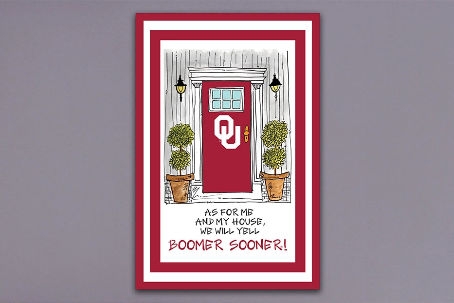 Magnolia Lane - Collegiate "As for Me & My House..." Garden Flag