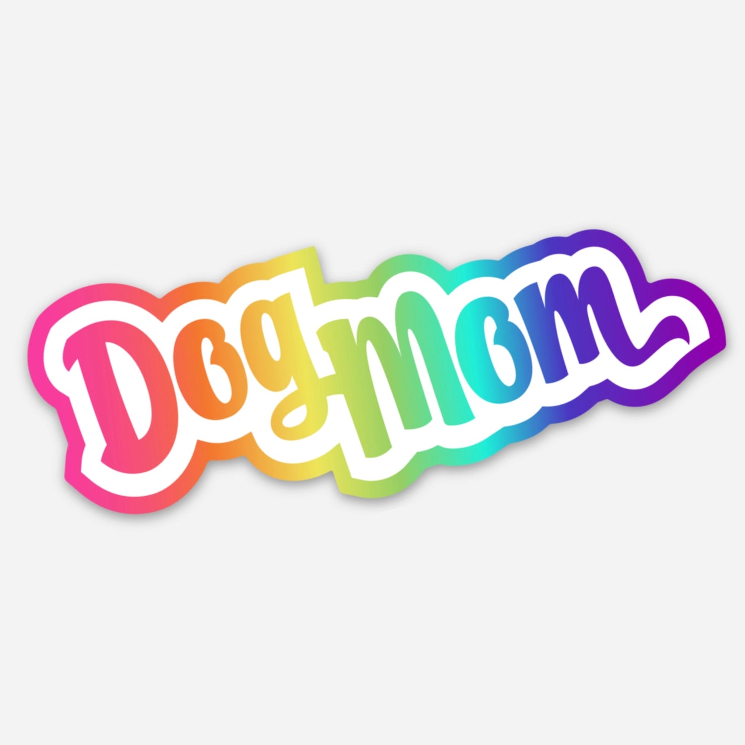 Bad Tags - Lisa Frank Rainbow Dog Mom Sticker