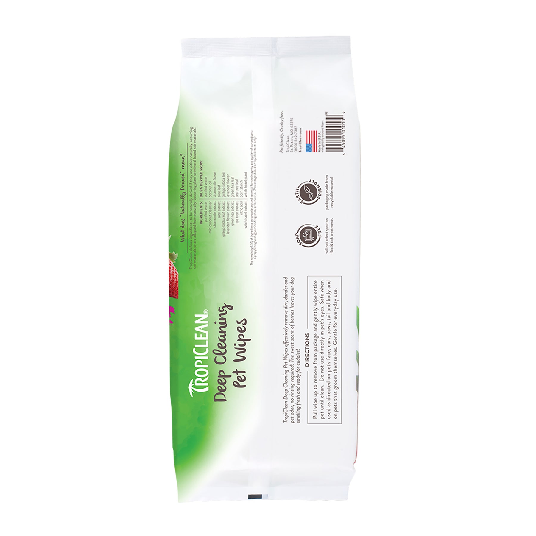 TropiClean - Deep Cleaning Pet Wipes Berry & Coconut