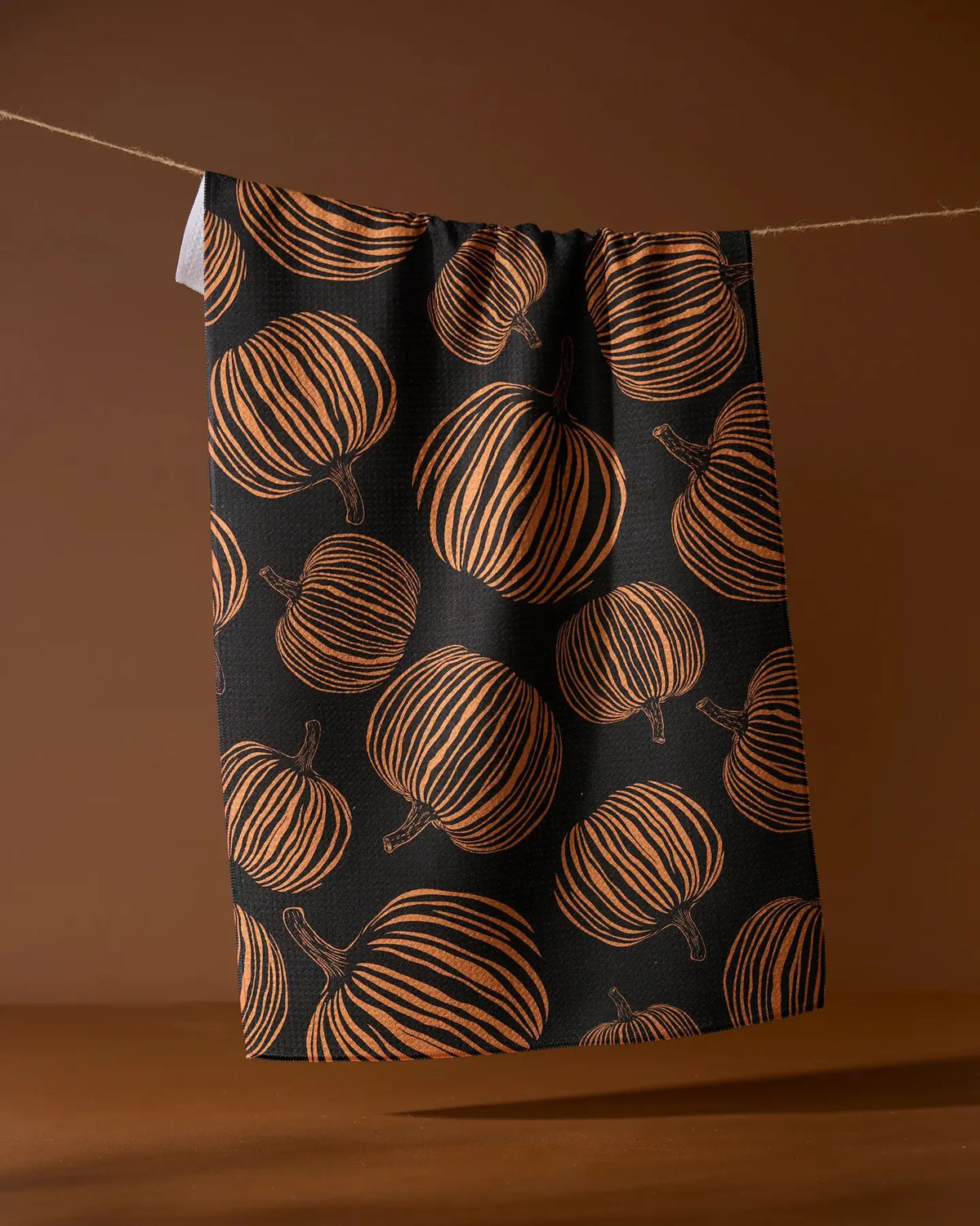 Geometry - Tea Towel Pumpkin Noir