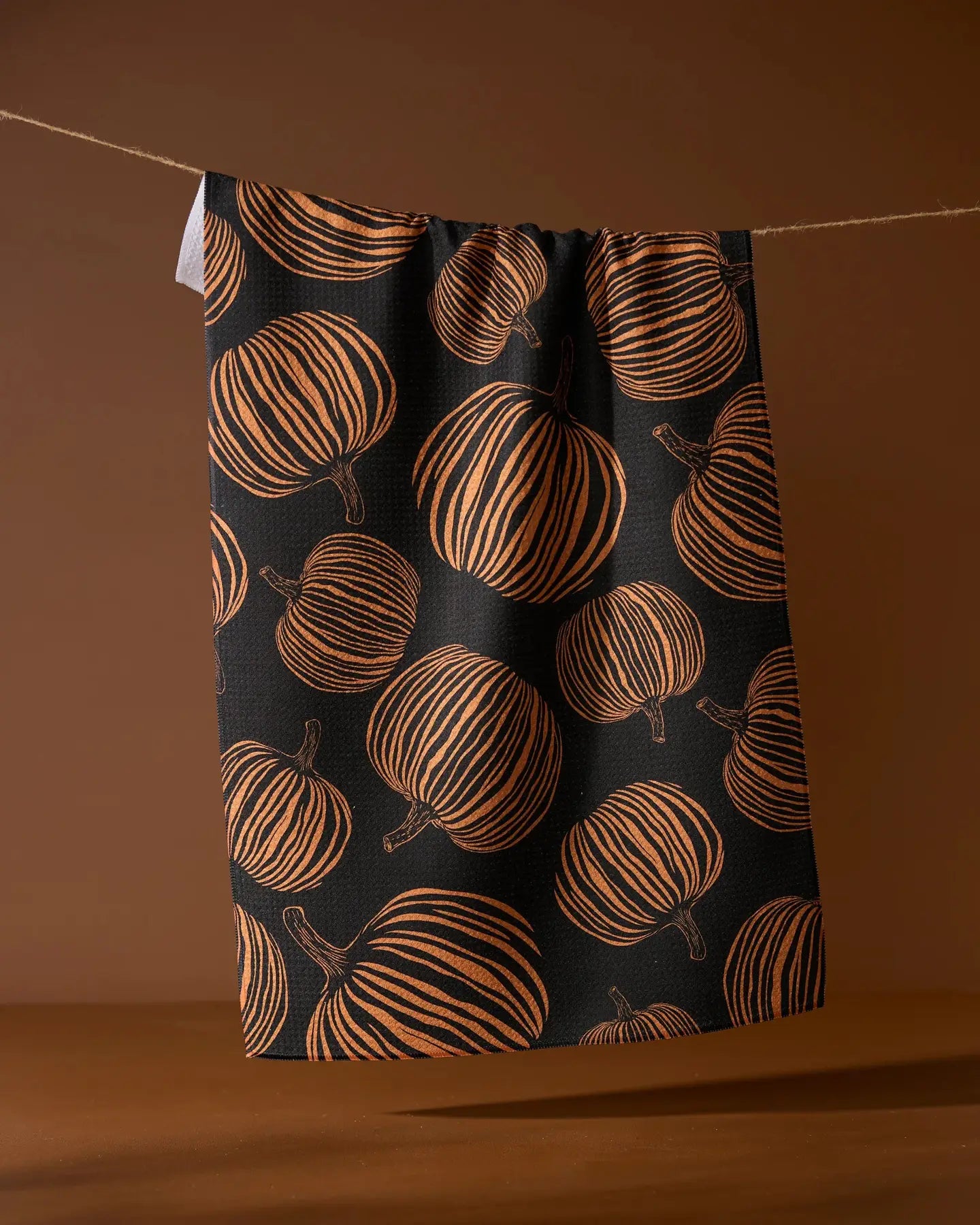 Geometry - Tea Towel Pumpkin Noir