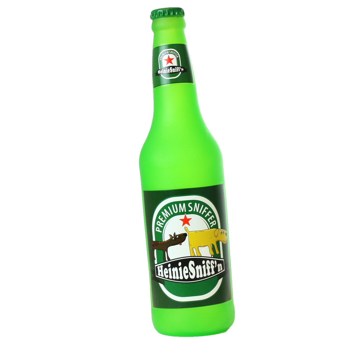 Tuffy Dog Toys - Silly Squeaker Beer Bottle Heinie Snifin Squeaky Dog Toy