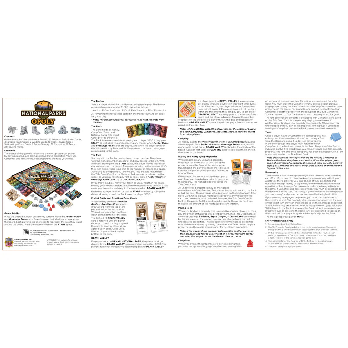 MasterPieces - Board Game National Park Opoly