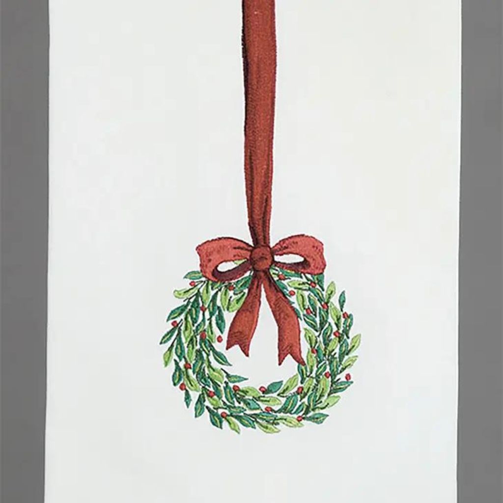 Peking Handicraft - Tea Towel Hanging Wreath