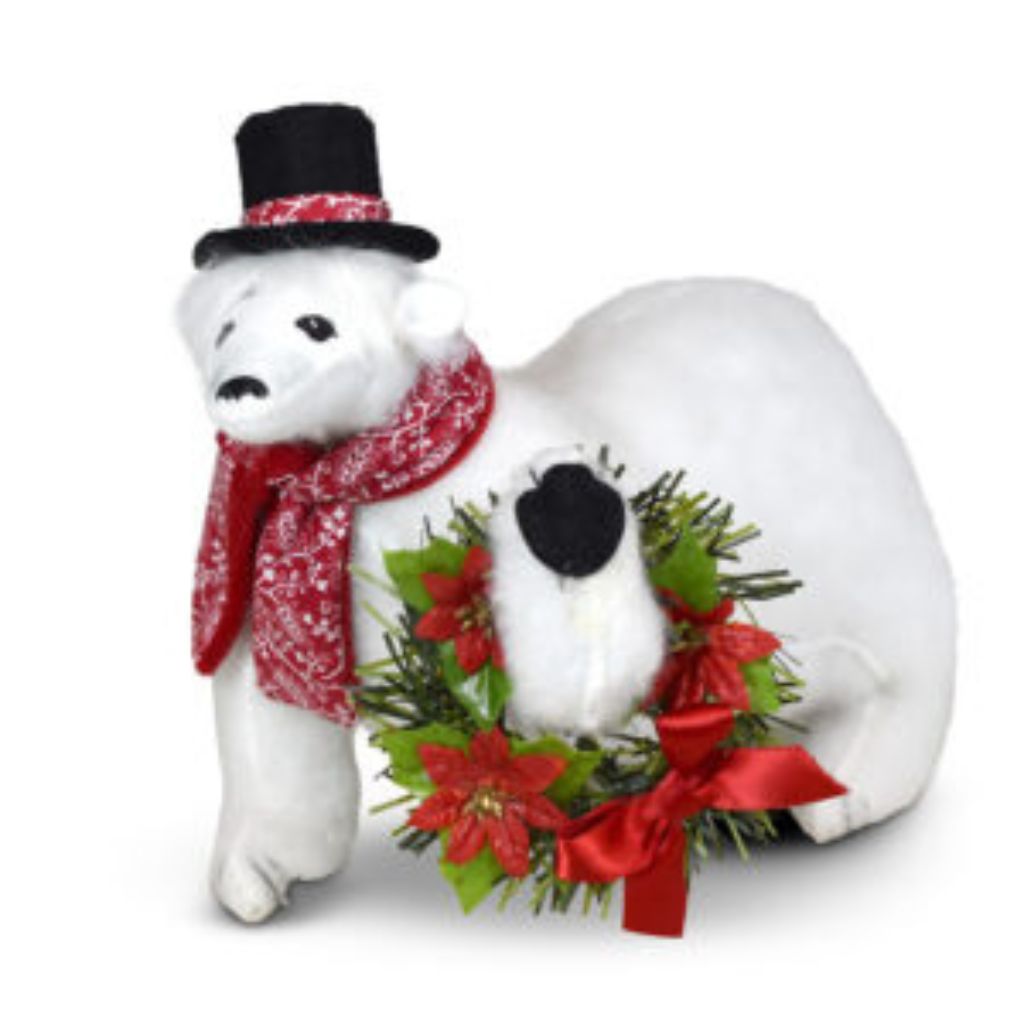 Annalee Dolls -  Poinsettia Polar Bear
