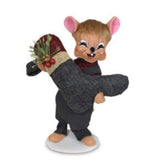 Annalee Dolls -  Plaid & Pine Stocking Mouse
