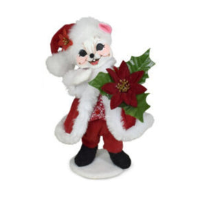 Annalee Dolls -  Poinsettia Santa Mouse